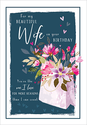 Beautiful Wife Happy Birthday Card
