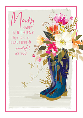 Beautiful Mom Happy Birthday Card