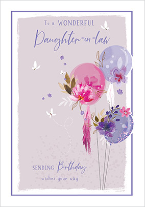Wonderful Daughter-In-Law Birthday Card
