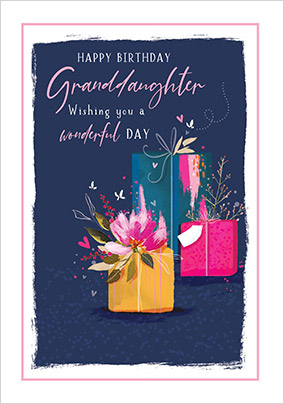 Wonderful Day Granddaughter Birthday Card