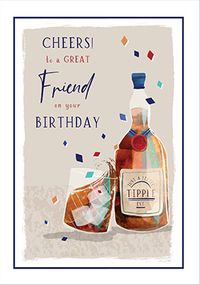 Tap to view Cheers To a Great Friend Happy Birthday Card