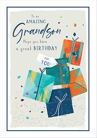 Tap to view Amazing Grandson Happy Birthday Card