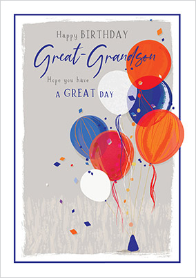 Great-Grandson Happy Birthday Card