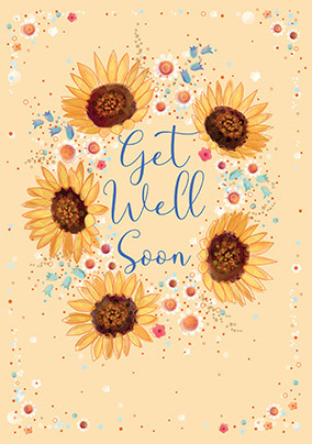 Get Well Soon Sunflowers Card