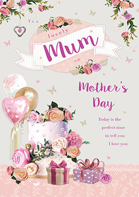 Lovely Mum Cake Mother's Day Card