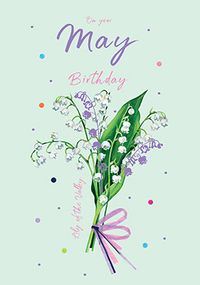 Tap to view Lily of the Valley May Birthday Card