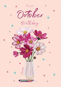 Tap to view Cosmos October Birthday Card