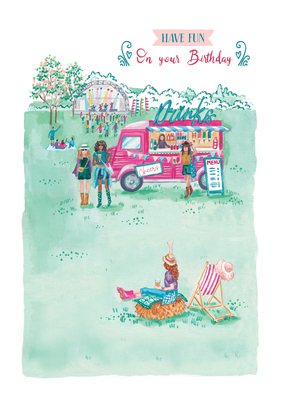 Ice cream Van Birthday Card