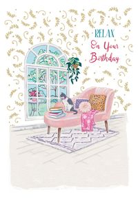 Tap to view Relax on your Birthday Gin Card