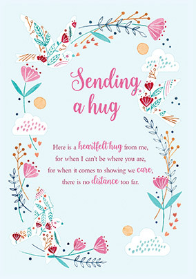Sending A Hug  To  You Card