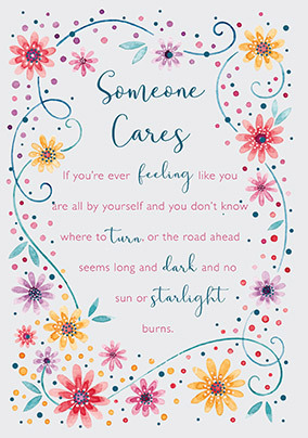 Someone Cares Verse  Card