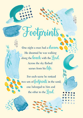 Thinking Of You Footprints Card