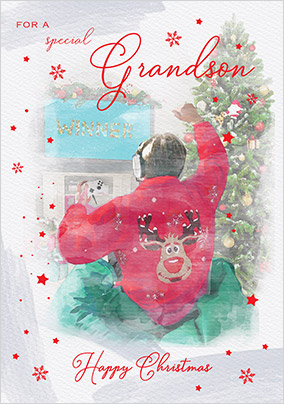 Grandson Traditional Christmas Card
