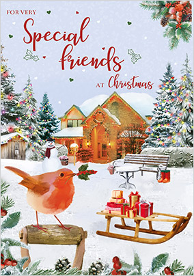 Special Friends Traditional Christmas Card