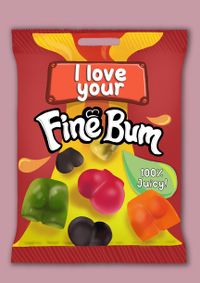 Tap to view I Love Your Fine Bum Anniversary Card