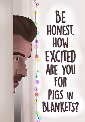 Becks and Pigs in Blankets Christmas Card