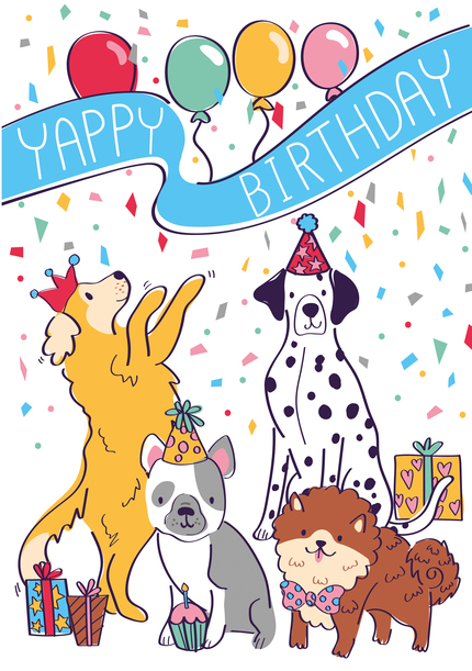 Yappy Birthday Children's Birthday Card