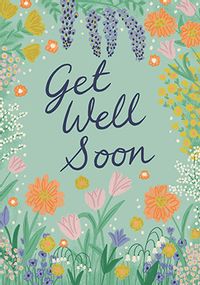 Pretty Floral Get Well Soon Card