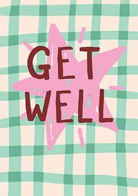 Get Well Checkered Card