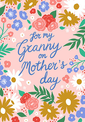 Granny on Mother's Day Floral Mother's Day Card