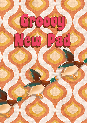 Groovy New Pad New Home Card