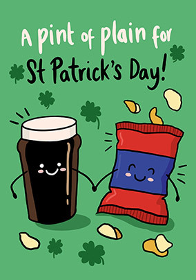 Pint of Plain St Patricks Day Card