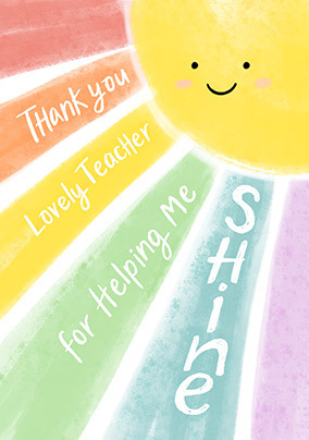 Shine Thank You Teacher Card