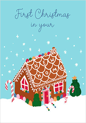 1st Christmas Gingerbread Home Card