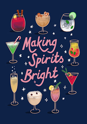 Making Spirits Bright Drinks Christmas Card