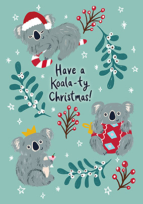 Koala-ty Christmas Card