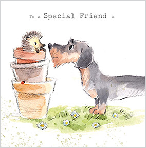 Special Friend Cute Dog Card