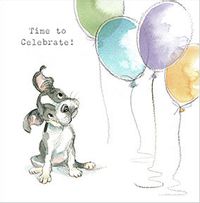 Time to Celebrate Dog Birthday Card