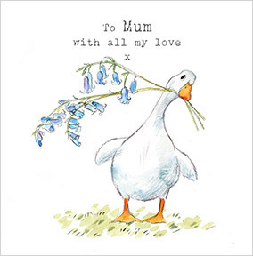 Mum Cute Duck Birthday Card