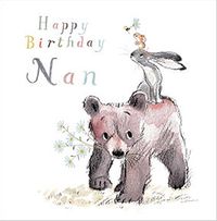 Nan Brown Bear Birthday Card