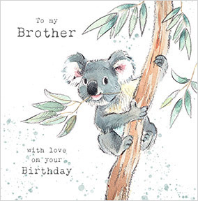 Brother Koala Birthday Card