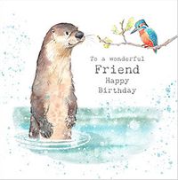 Friend Otter Birthday Card