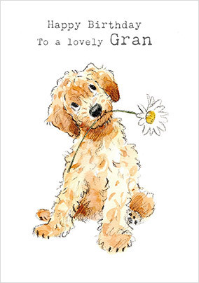 Gran Puppy Birthday Card