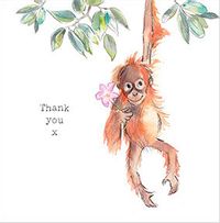 Orangutan Baby Thank You Card