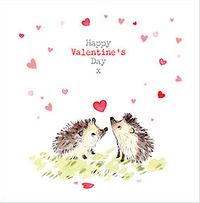 Hedgehogs Valentine's Day Card