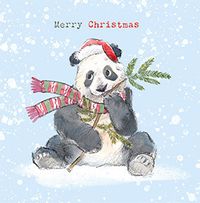 Panda Merry Christmas Card