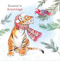 Tiger Season's Greetings Christmas Card