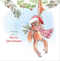 Orangutan Merry Christmas Card