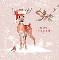 Deer Happy Christmas Card