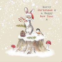Bunny Merry Christmas Card