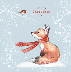 Fox Merry Christmas Card