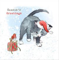 Tap to view Cat Season's Greetings Cute Christmas Card