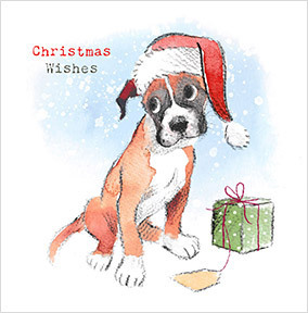 Dog Christmas Wishes Card
