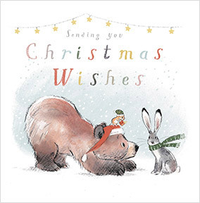 Bear and Bunny Christmas Wishes Card
