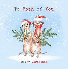 Both of You Meerkats Christmas Card
