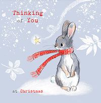Thinking of You Bunny Christmas Card